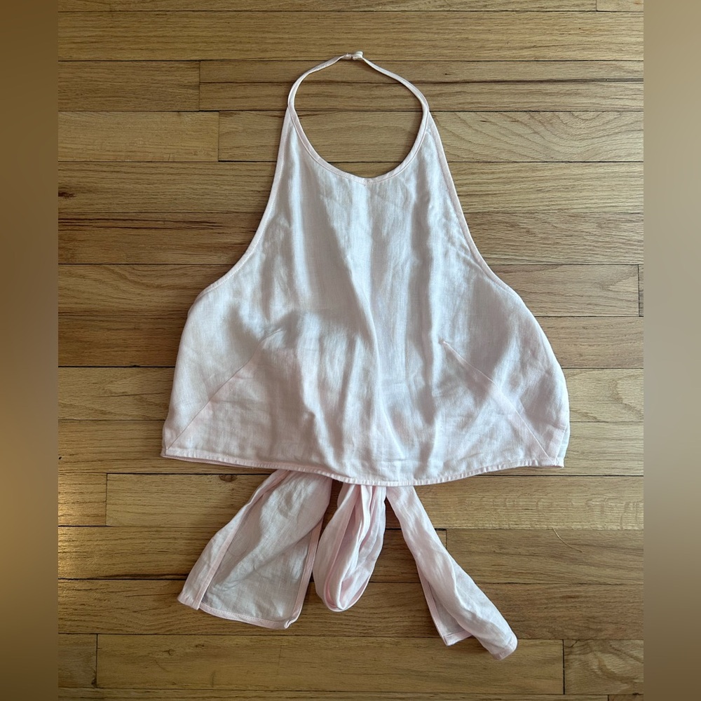 Three Graces London Halter Tie-Back Crop Top